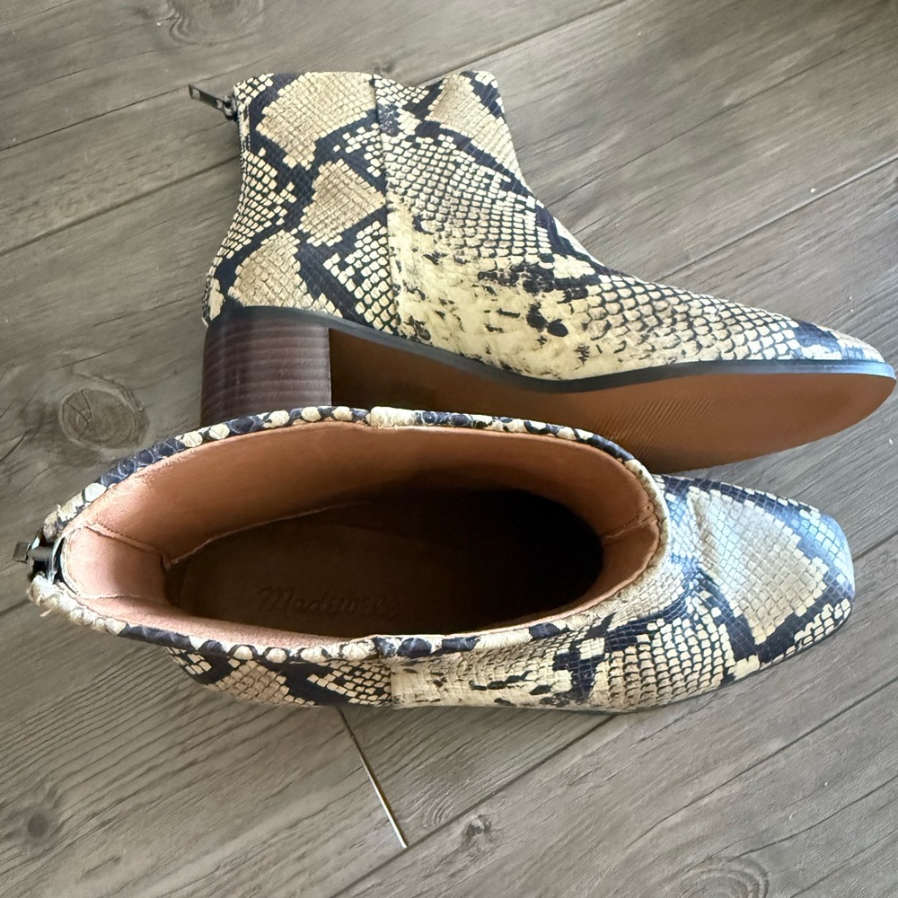 Madewell the essex ankle boot in snakeskin stamped leather (never worn!) - Picture 8 of 10